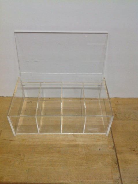 12"x6.5" 8 Compartment Lucite Box