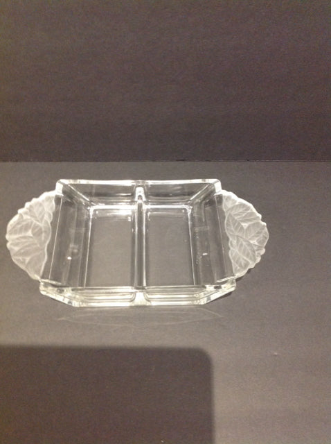 2-Section Crystal Crudite Dish
