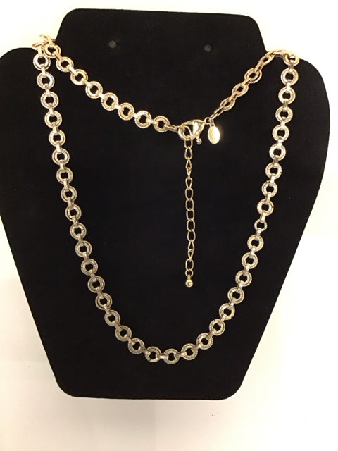 Gold/Silver Tone Open Circles Necklace