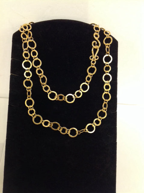 40" Hammered Gold Chain