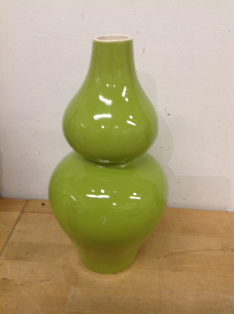 Vase- 14" Green Ceramic