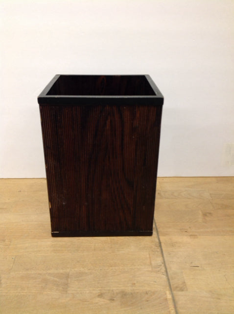 8" Dark Wood Square Planter