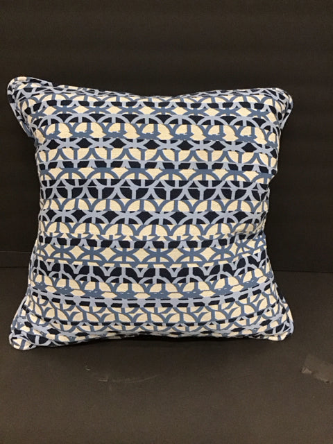 Blue/Tan Geometric Pillow
