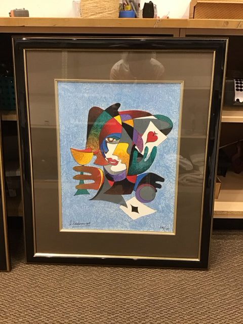 29x34 Framed "The Right Play" Krasnyansky S/N