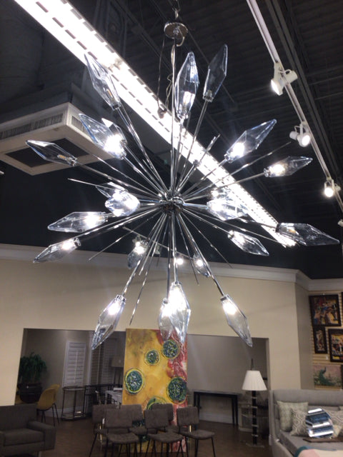 Glass Sunburst Chandelier
