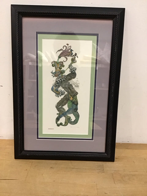 14.5x18 Framed Oliver Grimley "The Nitengale" Signed