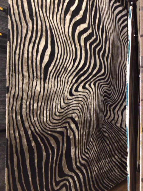 9' X 12' Z Gallerie Abstract Zebra Rug