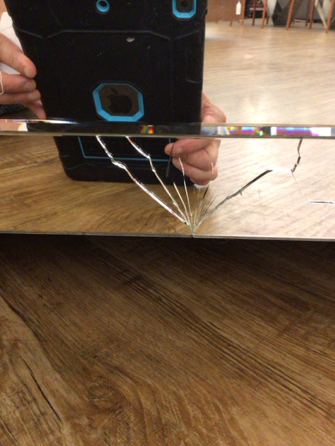 Mirrored Two Drawer Nightstand