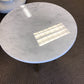 24"Rd Marble Brushed Gold Accent Table AS-IS Multiple Scratches on Marble
