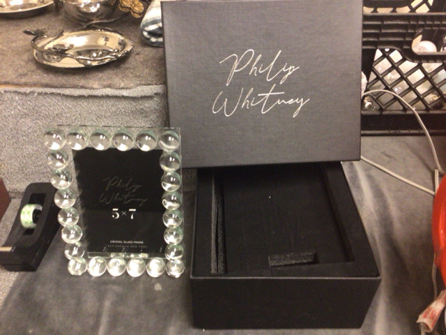 5 X 7 Philip Whitney By Godinger Crystal Glass Photo Frame W/Box