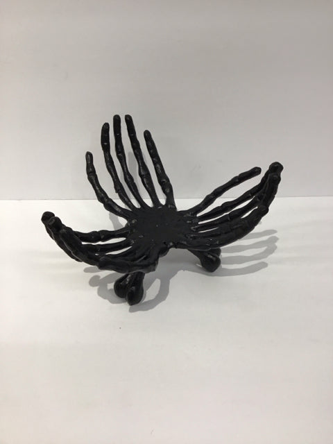 Black Metal Skeletal Hands Table Decor