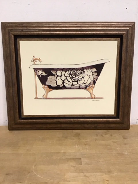 26x22 Framed "Floral Bath" M Fabiano