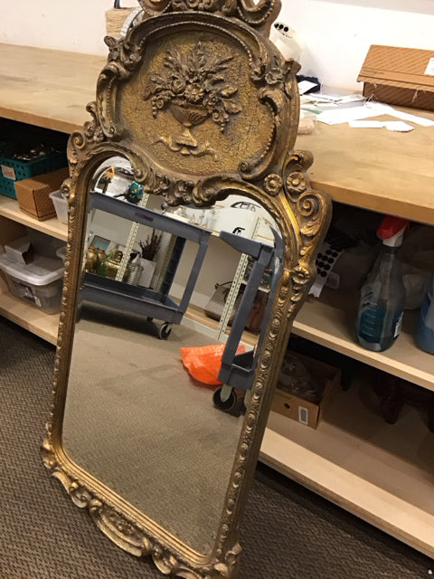 22x46 Gold Gilded Vtg Wall Mirror