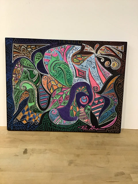 22x28 Signed Flourescent Fantasy Ronnie Greenspan