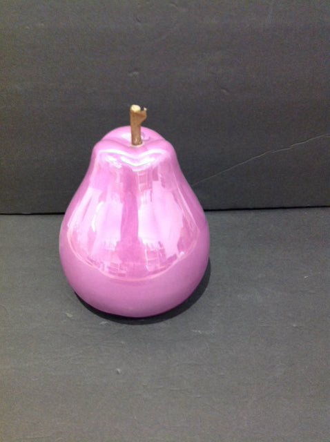 8" Purple Ceramic Pear
