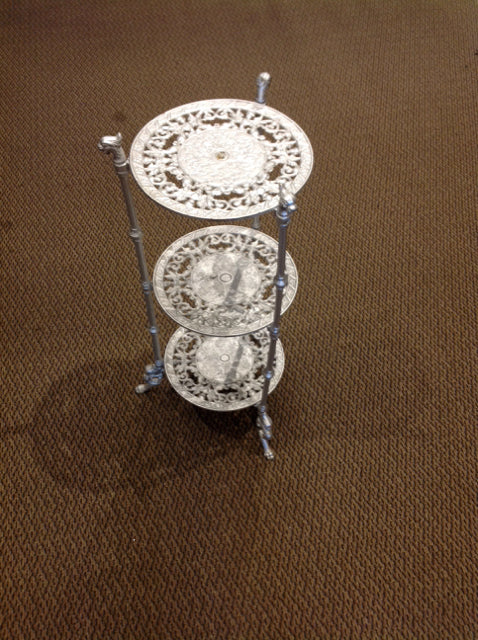 29" 3 Layer Silver Painted Planter