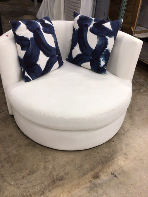 AS-IS Macys Jonathan Lewis Swivel Chair(Light Soil)
