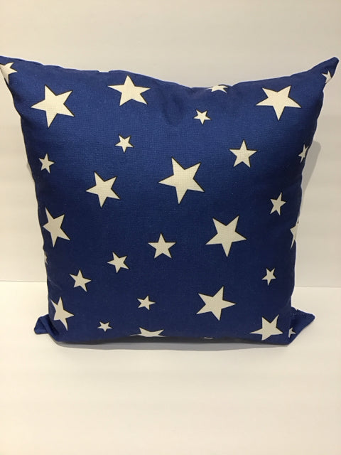 Blue Pillow w/White Stars