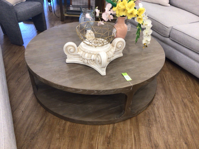 Light Wood Round Coffee Table