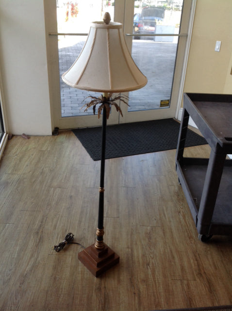 55" Palm Floor Lamp w/base & Shade