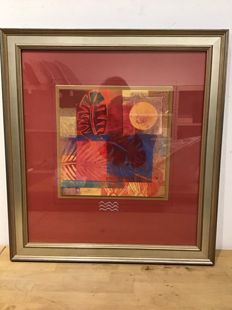 23x26 Framed Abstract Mixed-Media