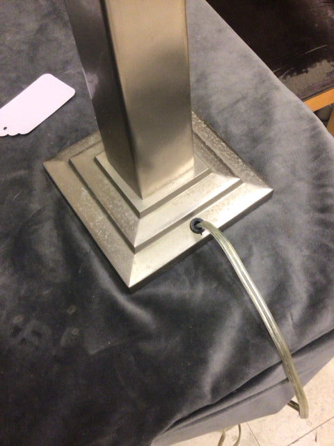 34" AS-IS Metal Table Lamp W/Grey Shade