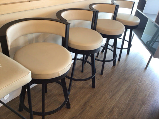 Set Of 4 Amisco Industries Browser Counter Stools