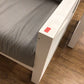 92.75" X 36" X 34" AS-IS City Furniture Linear White Dark Gray Aluminum Sofa