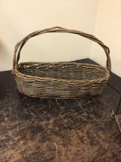 Wicker Woven Basket W/Handle