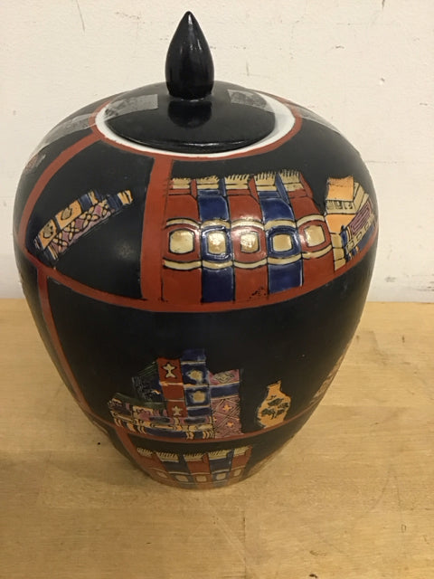 11" Vintage Lidded Chinese Ginger Jar