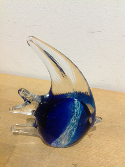 5" Blue Art Glass Fish