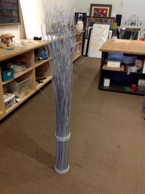4' Silver Floral Design