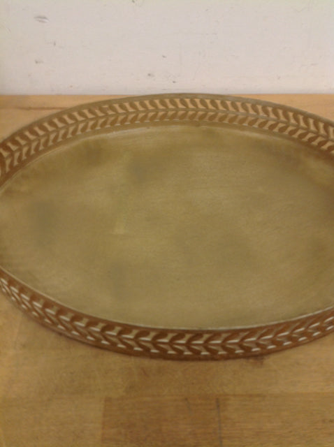 Tray- 18" Gold Metal