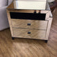 Mirrored Two Drawer Nightstand
