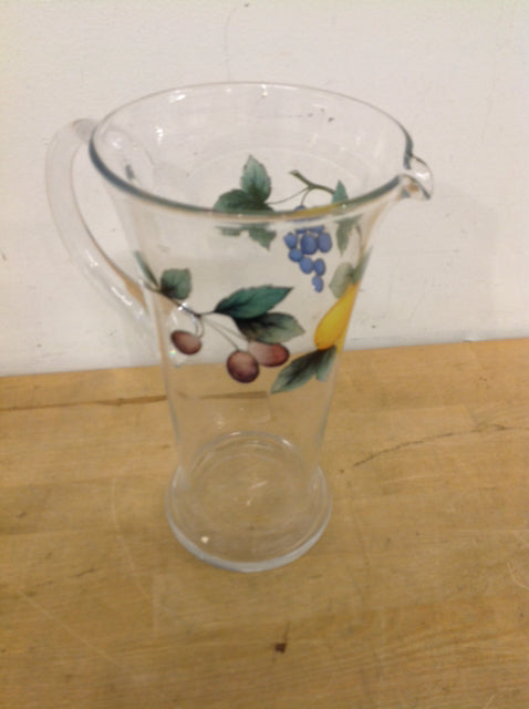 10" Clear Glass Fruit Pitcher