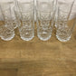 Set Of 8 5 3/8" Tumbler Diamond Pressed Glass Pattern