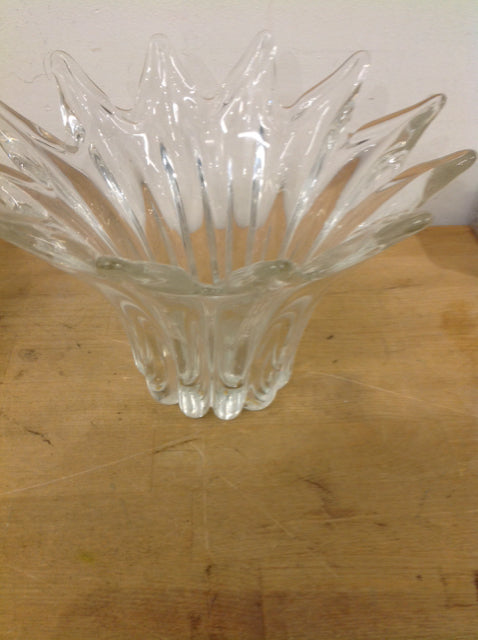 Vase- 7" Clear Glass