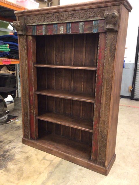 Wood Carved Hand Painted Display/Bookcase