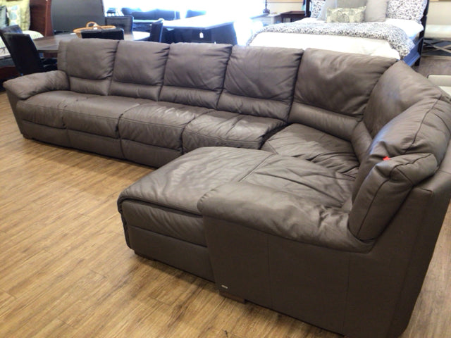 AS-IS Natuzzi Editions Four PC Leather Sectional