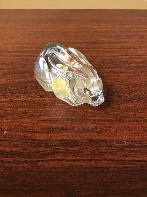 4" Art Clear Art Glass Rabbit