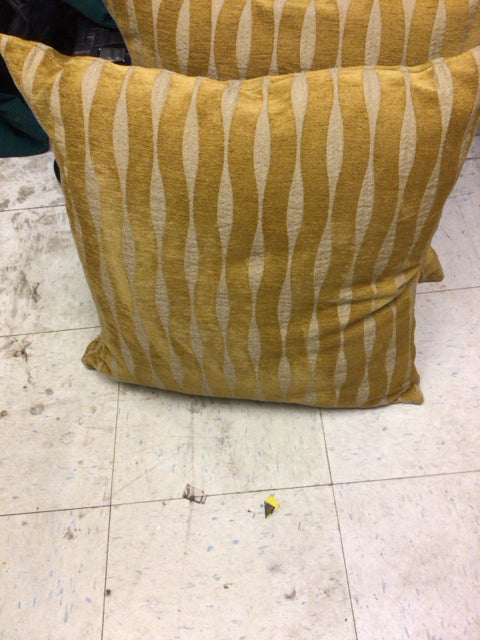 Gold Tan Stripe Pillow