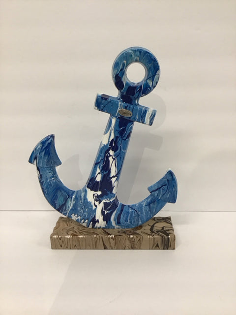 13x10 Blue Anchor By Susan David