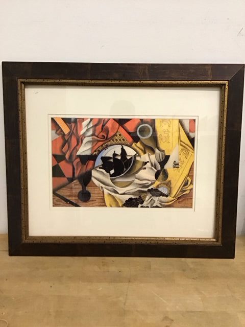 24"x20" Poires Et Raisins Sur Une Table By Juan Gris COA