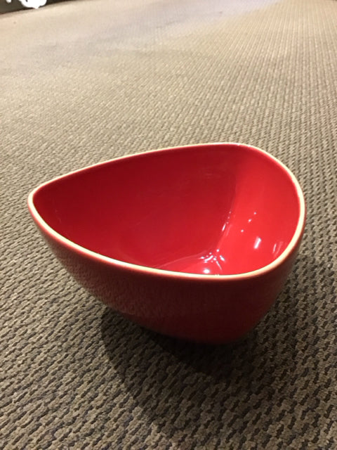 10" Red Ceramic Serving Bowl