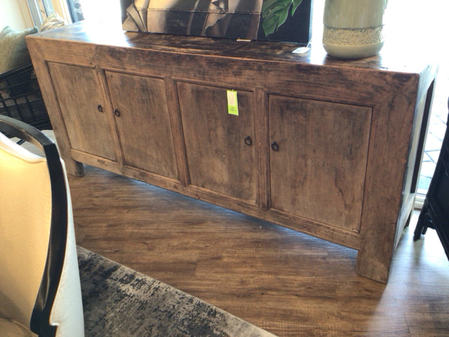 Rustic Wood Four Door Buffet