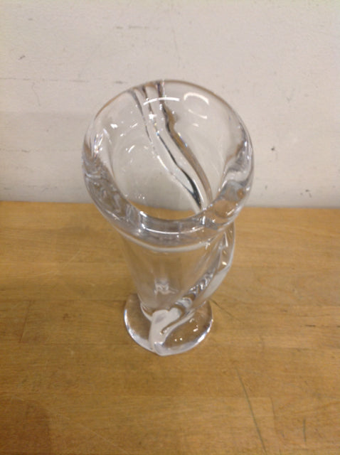 Vase- 7" Clear Glass