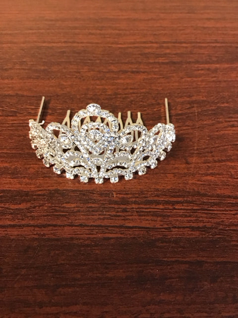 Silvertone Rhinestone Tiara