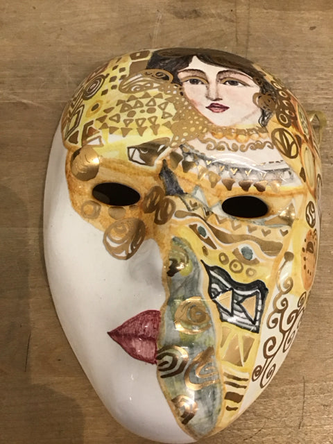 8"x4" Decorative Ceramic Venetian Masquerade Mask