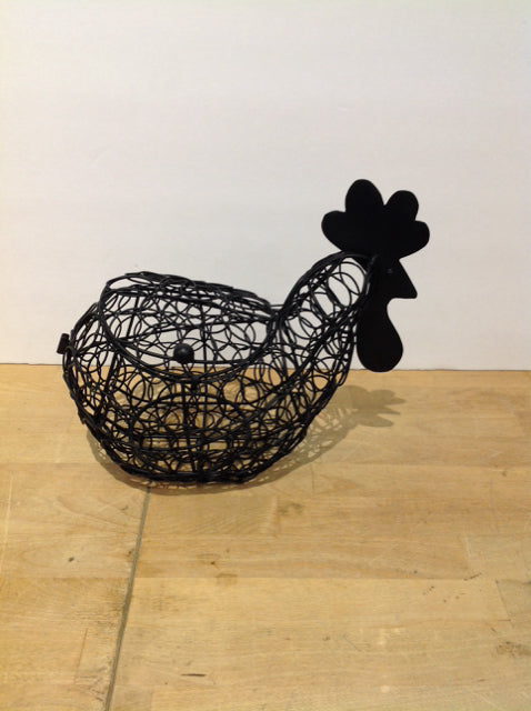 10" Black Wire Rooster Box
