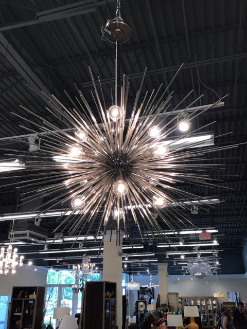 Chrome Spike Chandelier